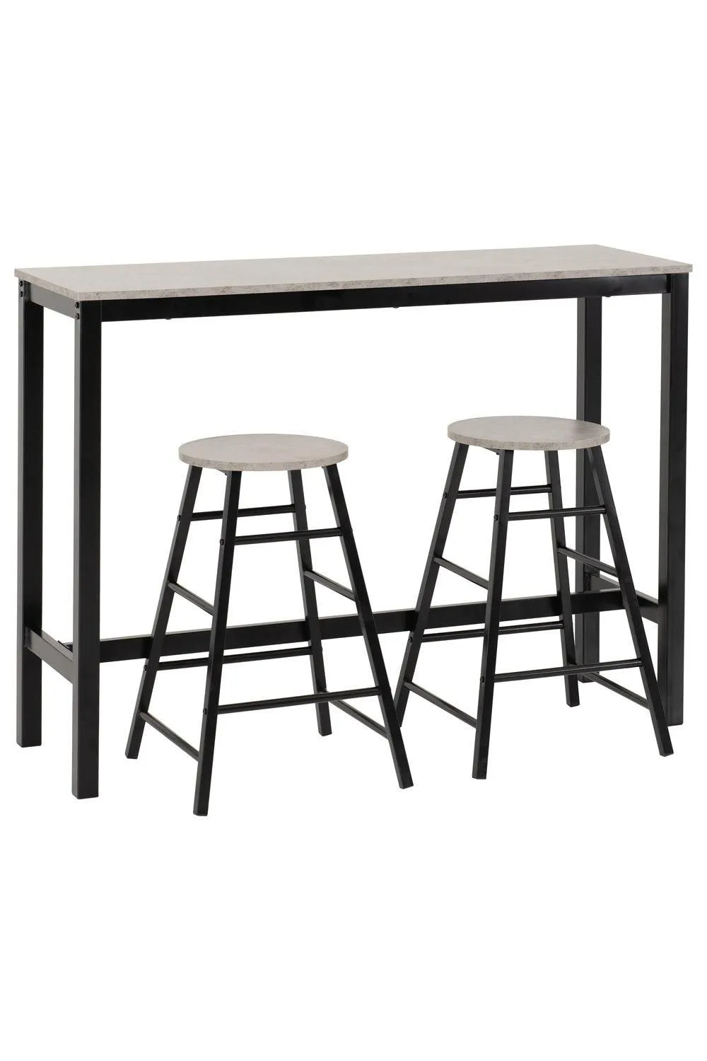 Seconique Athens Breakfast Bar Set in Charcoal 2