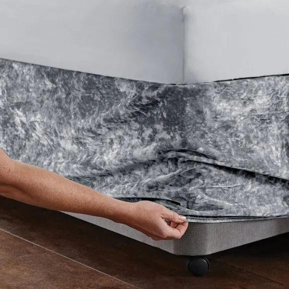 Catherine Lansfield Crushed Velvet Divan Base Bed Wrap 5