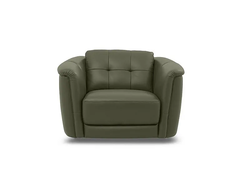 Monarch Leather Cuddler Chair - Oslo Pine