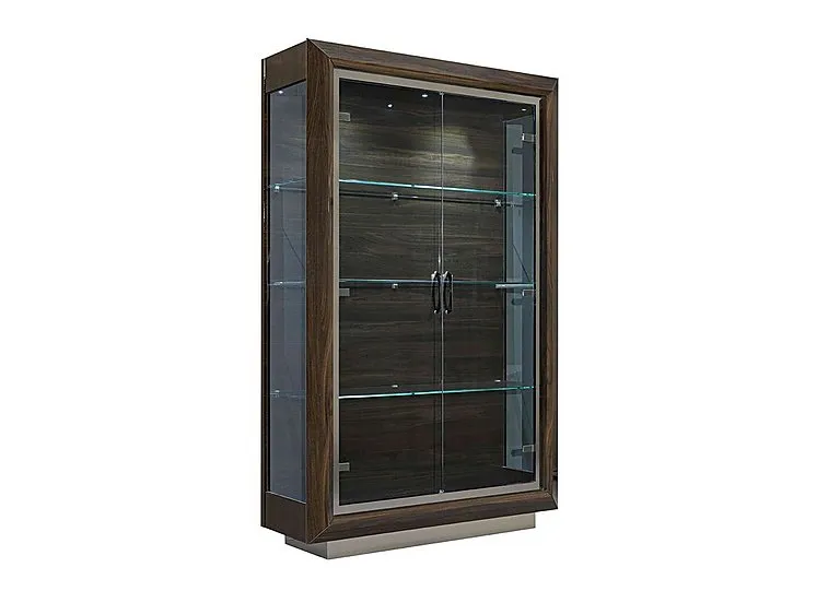 Palazzo 2 Door Curio Cabinet - Dark Walnut