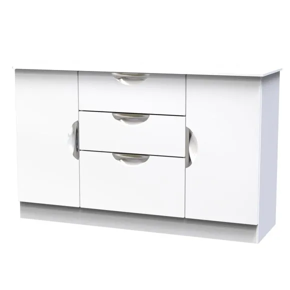 Rowe 2 Door 3 Drawer Wide Sideboard 4