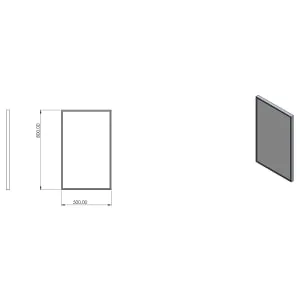 Melford Melford Silver LED Mirror with Demister - 800 x 500mm 2