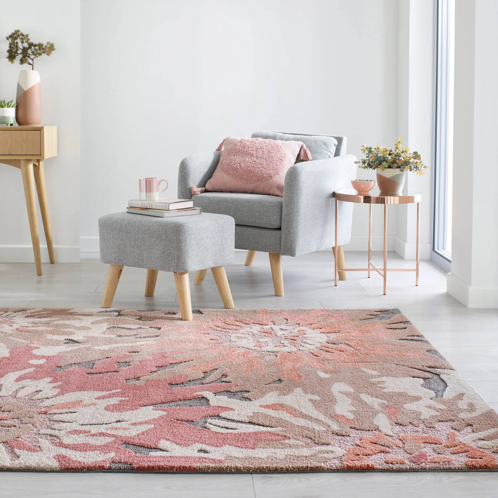 Soft Floral Rug Soft Floral Terracotta