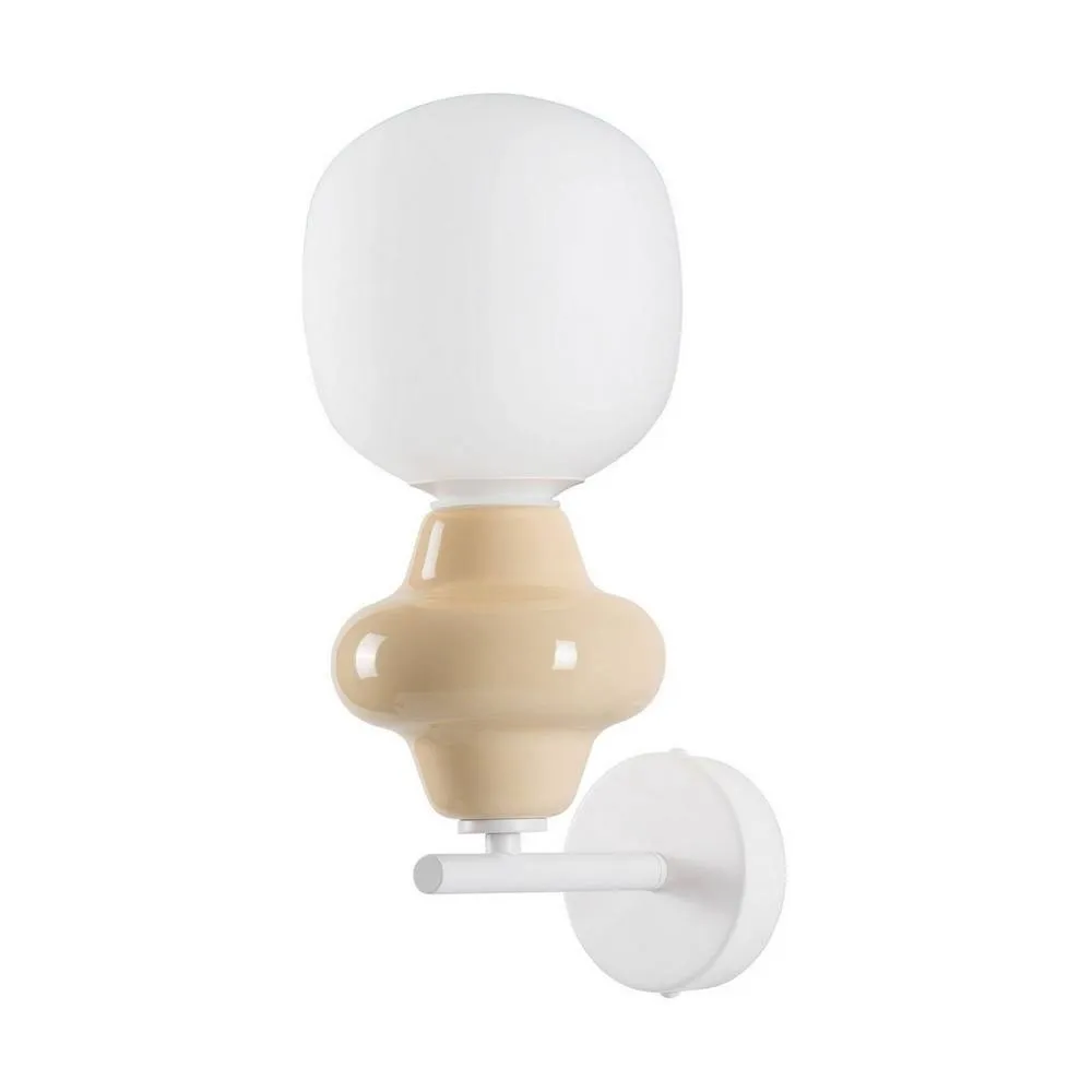 Netlighting Clio Globe Wall Lights Yellow Matt White E14 1x5W