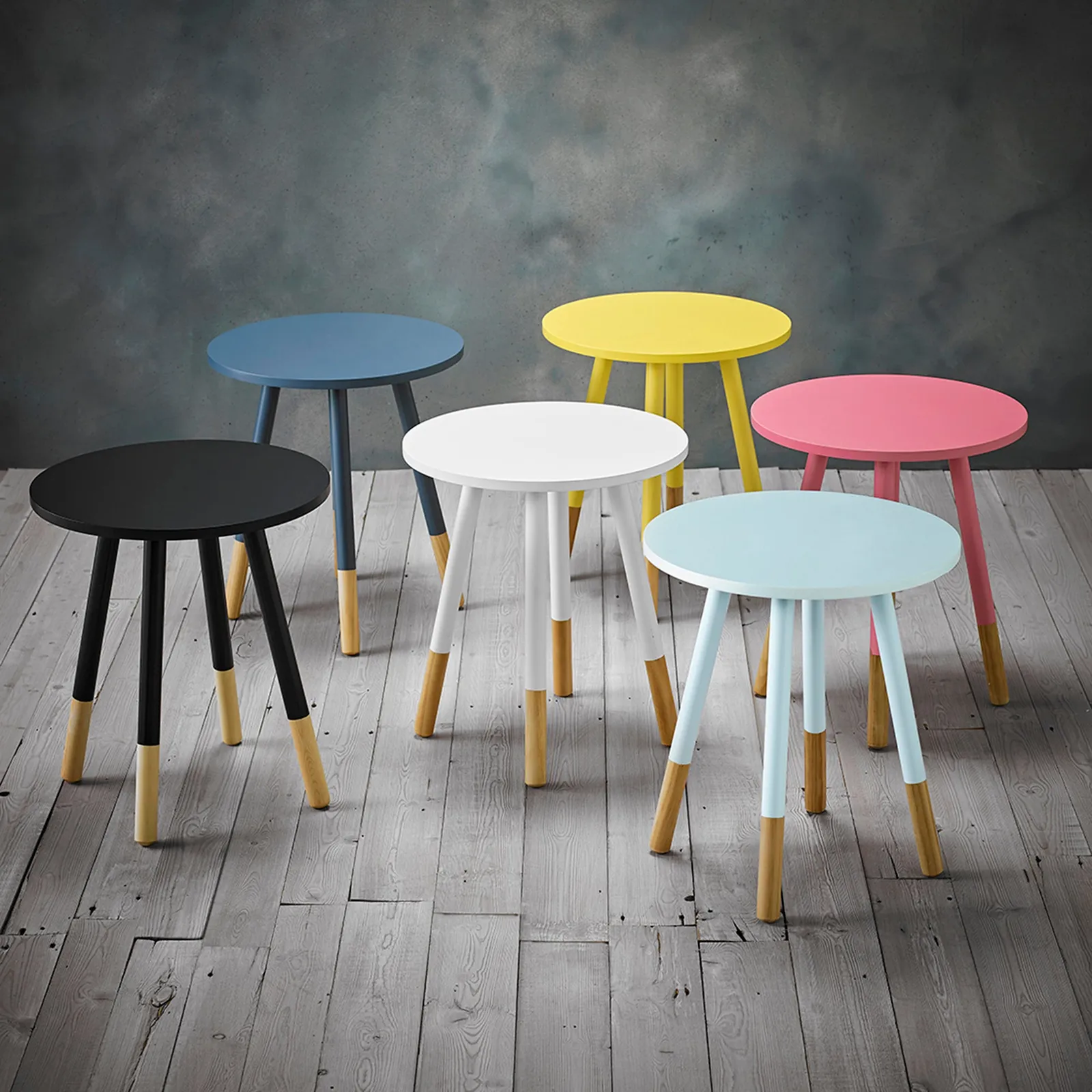 Costa Side Table Blue, White and Yellow