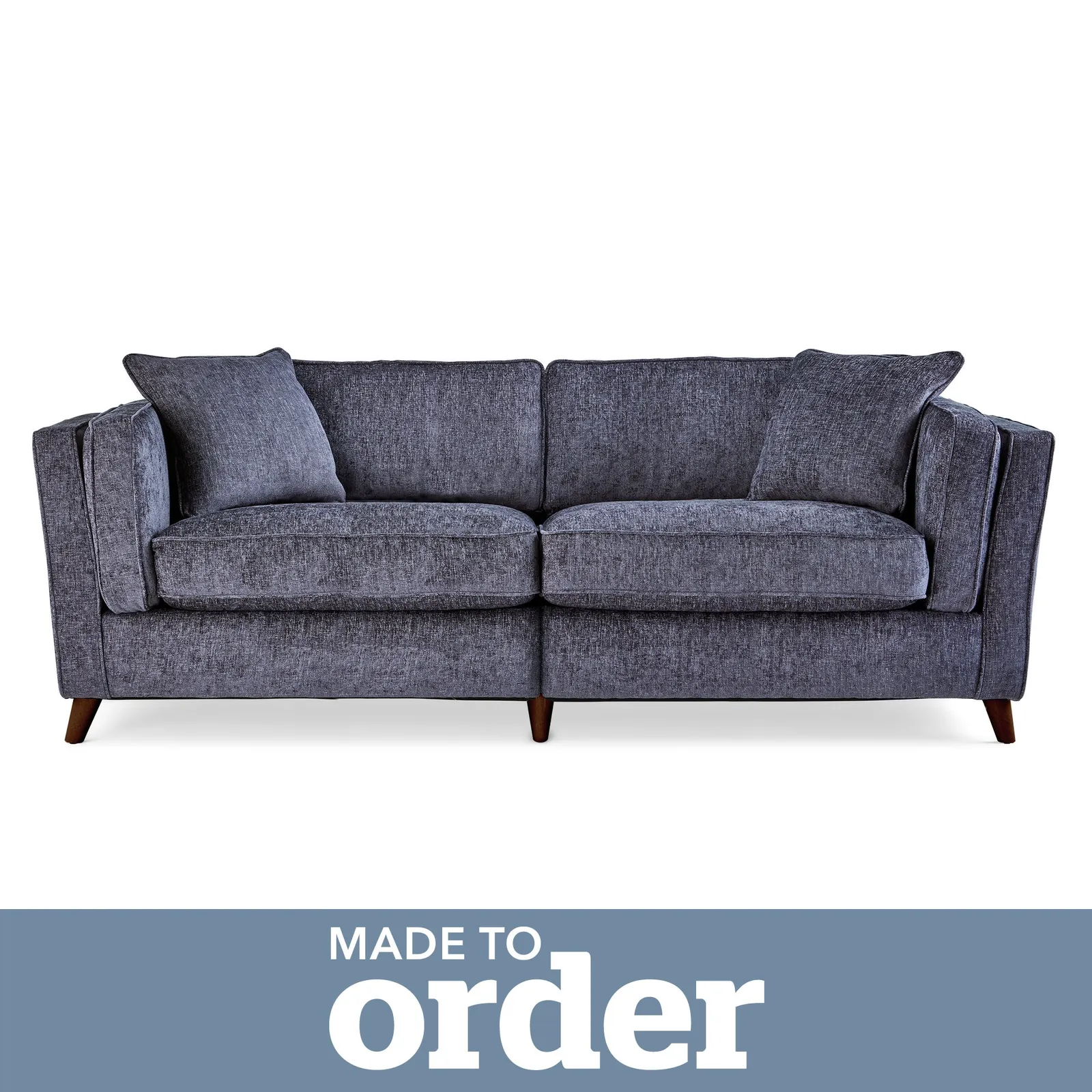 Arabella 4 Seater Sofa Luxury Chenille Navy Blue