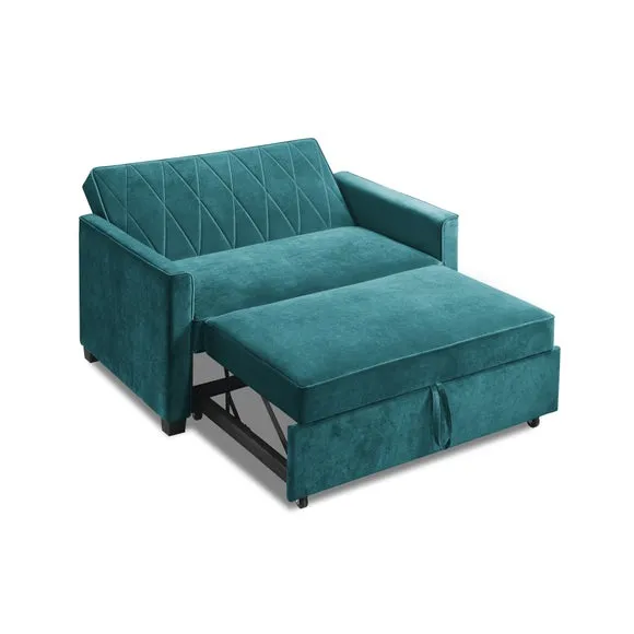 Serena Velvet 2 Seater Small Double Sofa Bed 5