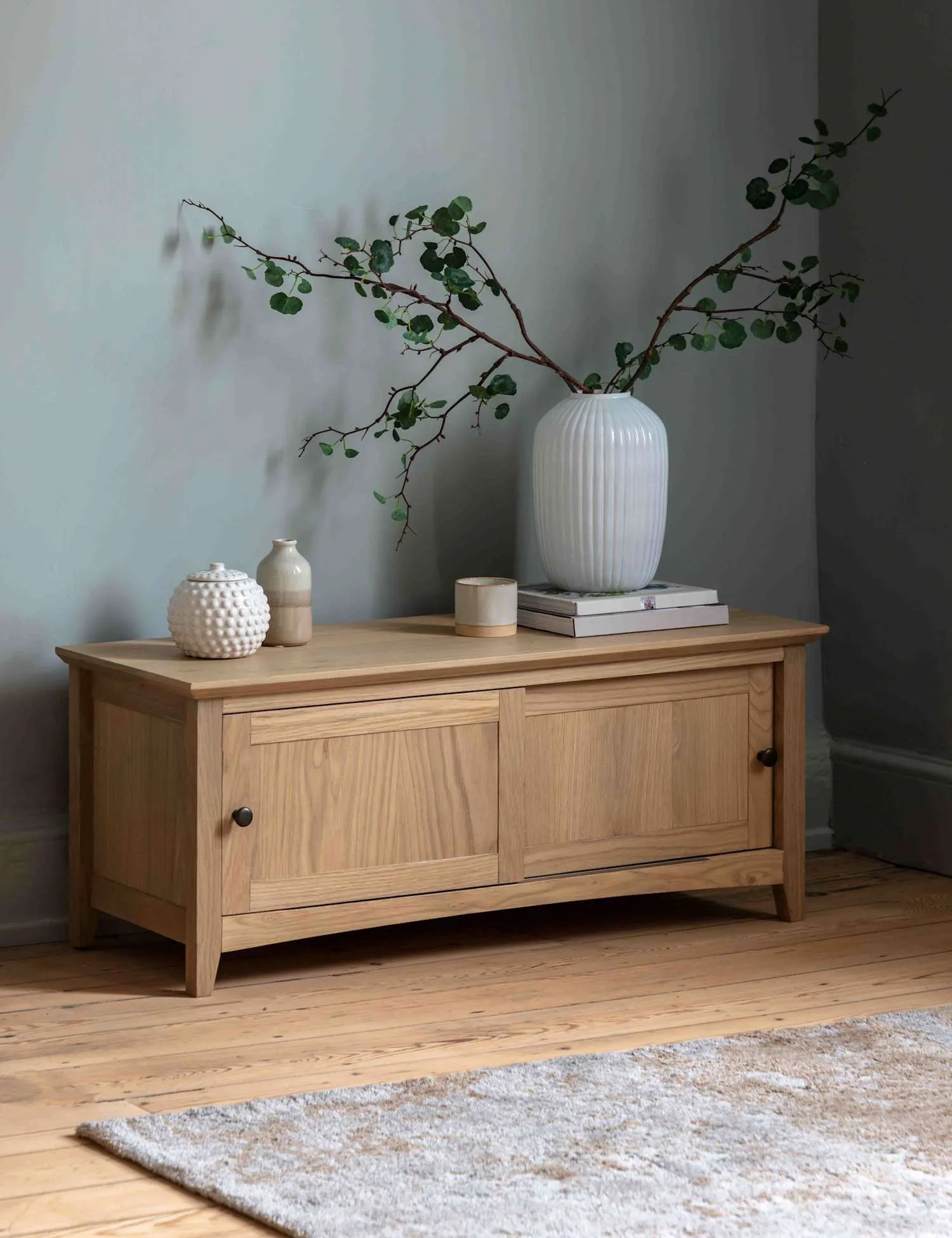 Gallery Direct Rye Oak Veneer Media Unit Natural