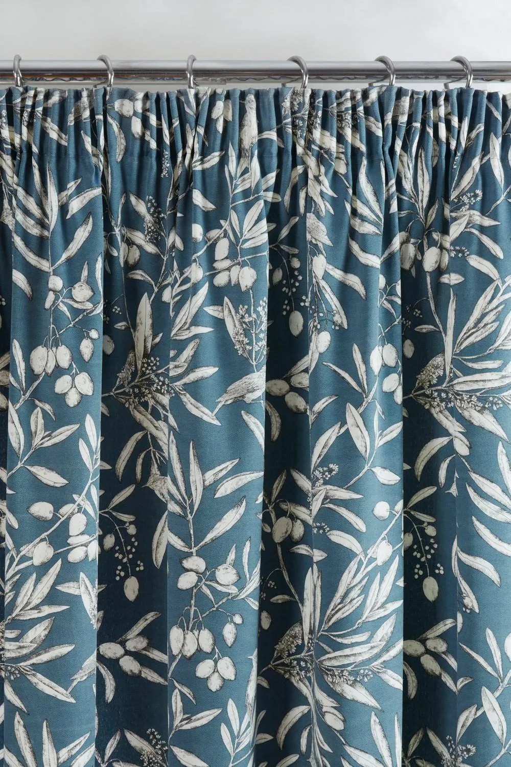 Sundour Aviary Pencil Pleat Curtains Taped Curtain Pair in Blue 2
