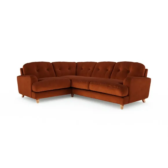 Martha Matte Plush Velvet Full Corner Sofa 6