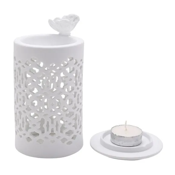 Hestia Butterfly White Ceramic Wax Melt Burner 3