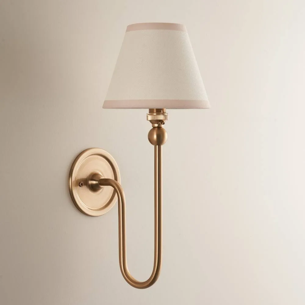 Netlighting Santiago Wall Light Fabric Ivy Shade 16cm B22 in White 4