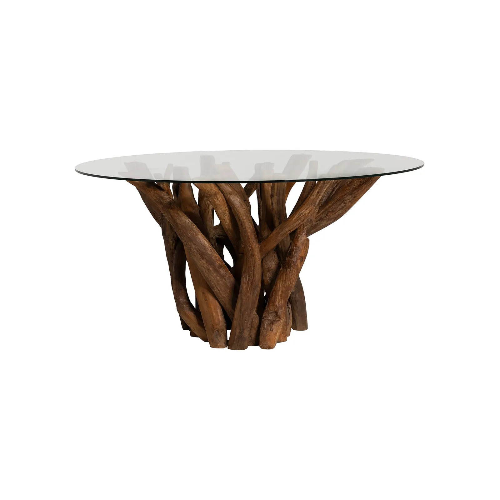 Whinfell Round Dining Table 160Cm, Round, Brown Glass | Barker & Stonehouse 3