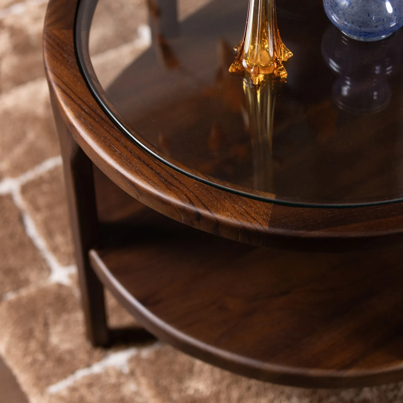 Meeru Wood Coffee Table 122X65X43.5 Cm, Round, Brown | Barker & Stonehouse 6