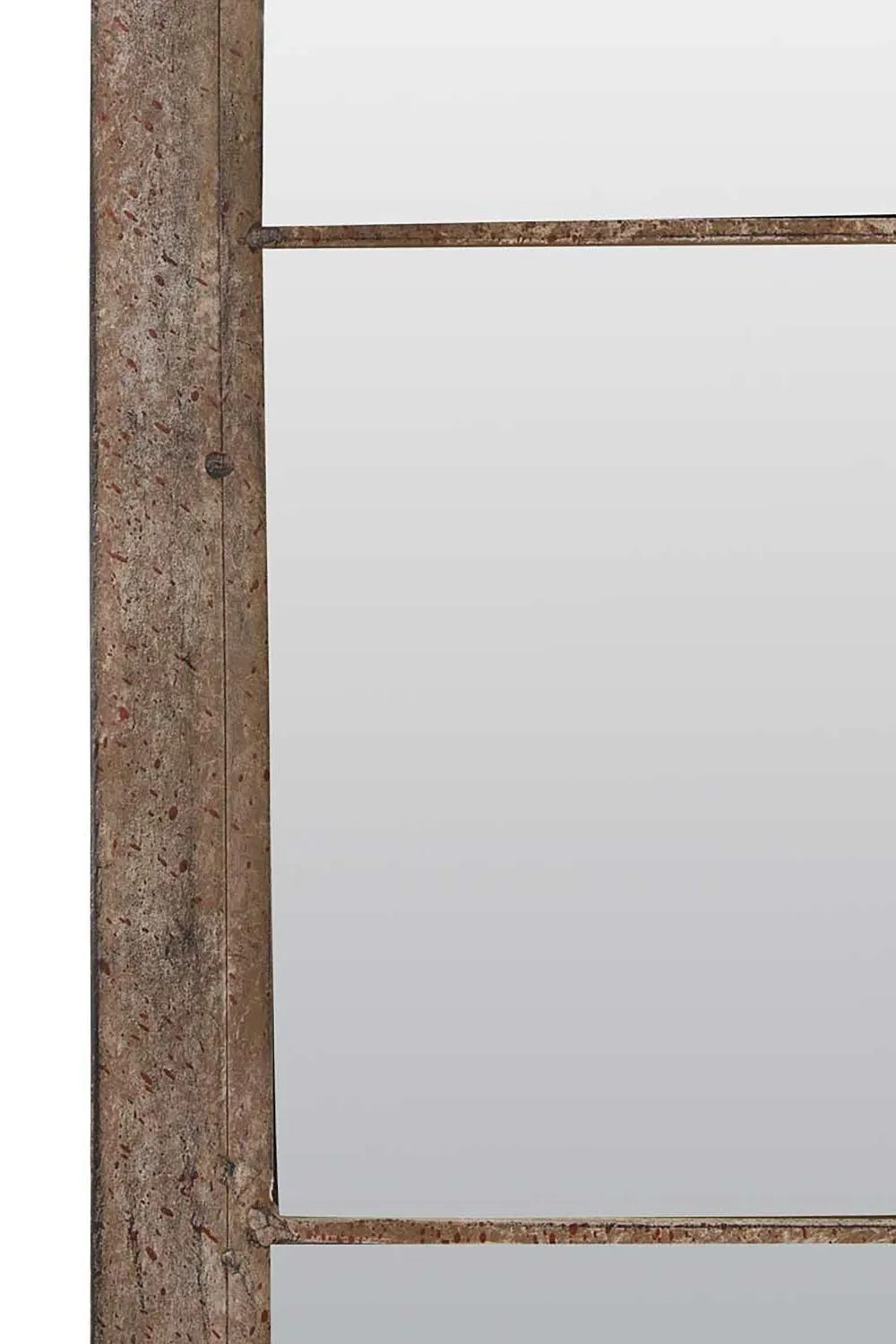 MirrorOutlet 'Dorset' Rustic Arch Large Garden Metal Frame Wall Mirror 169xm x 75cm in Brown 3