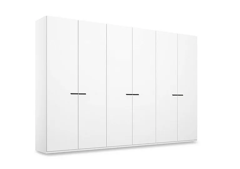Dante 301cm 6 Door Hinged Décor Wardrobe - Alpine White