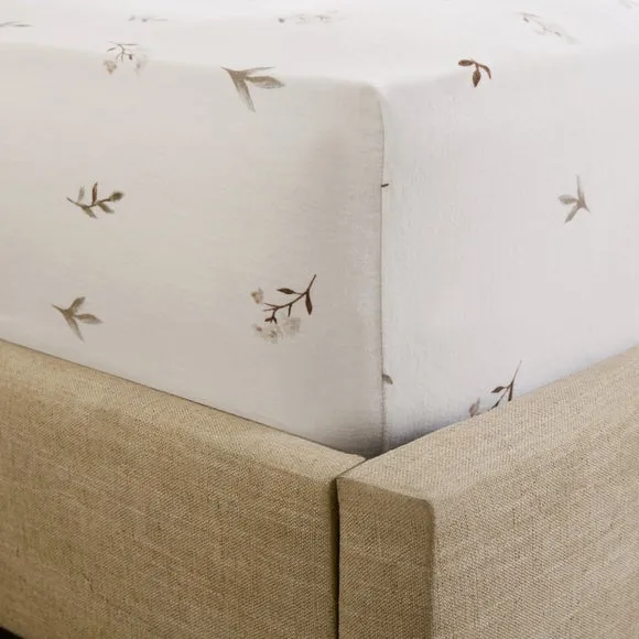 Elise Floral 100% Brushed Cotton Fitted Sheet 2