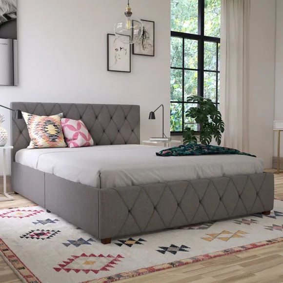 Cosmo Living Elizabeth Bed Frame, Linen 3