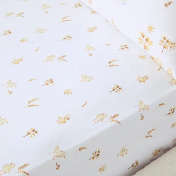 Set of 2 Spring Harvest 100% Cotton Fitted Sheets 2