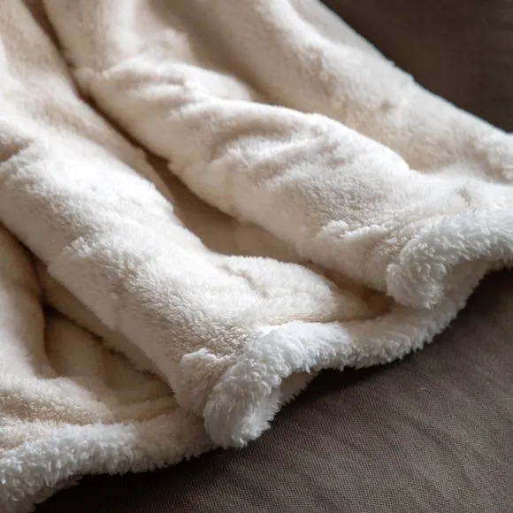 Luxurious Christmas Tree Embellished Sherpa Throw Blanket 3
