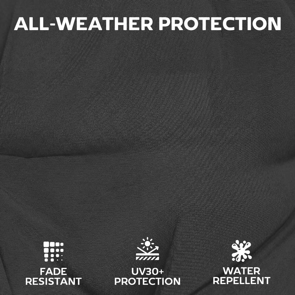 OUTSUNNY Garden Chair Cushions Set of 4, Waterproof Seat Pads, Black 5