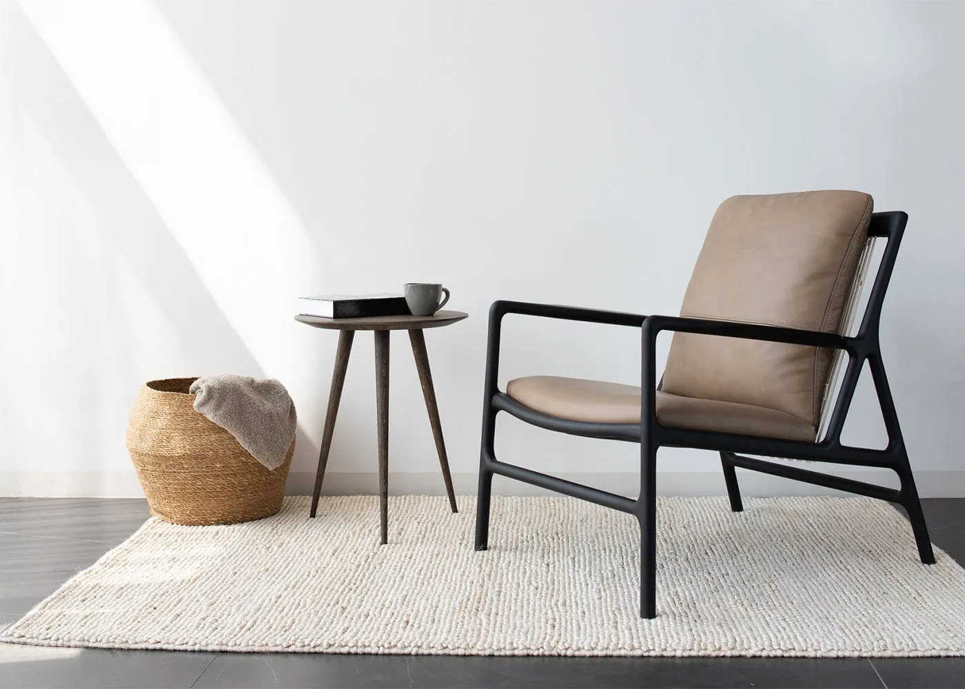 Gazzda Arp Side Table Dia 45cm Dark Olive Linoleum 3