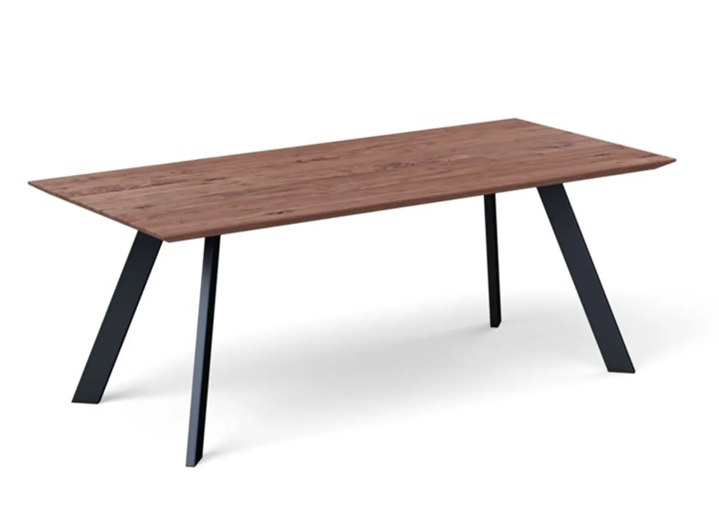 Heal's Madrid Table 240x100cm Walnut Chamfered Edge Filled