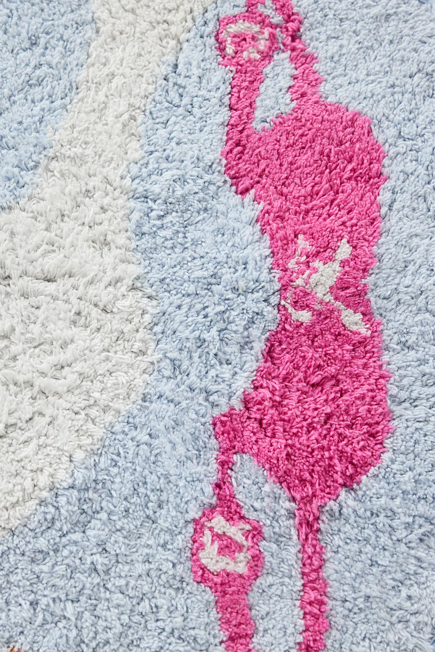 Silly Goose Round Bath Mat - Light Blue 2