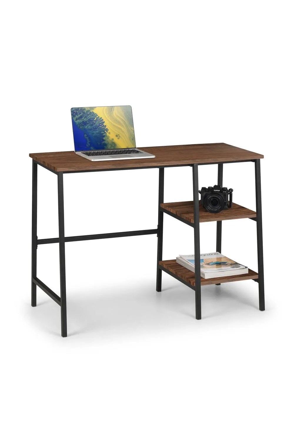 Julian Bowen Tribeca Desk with Shelves in Walnut 4