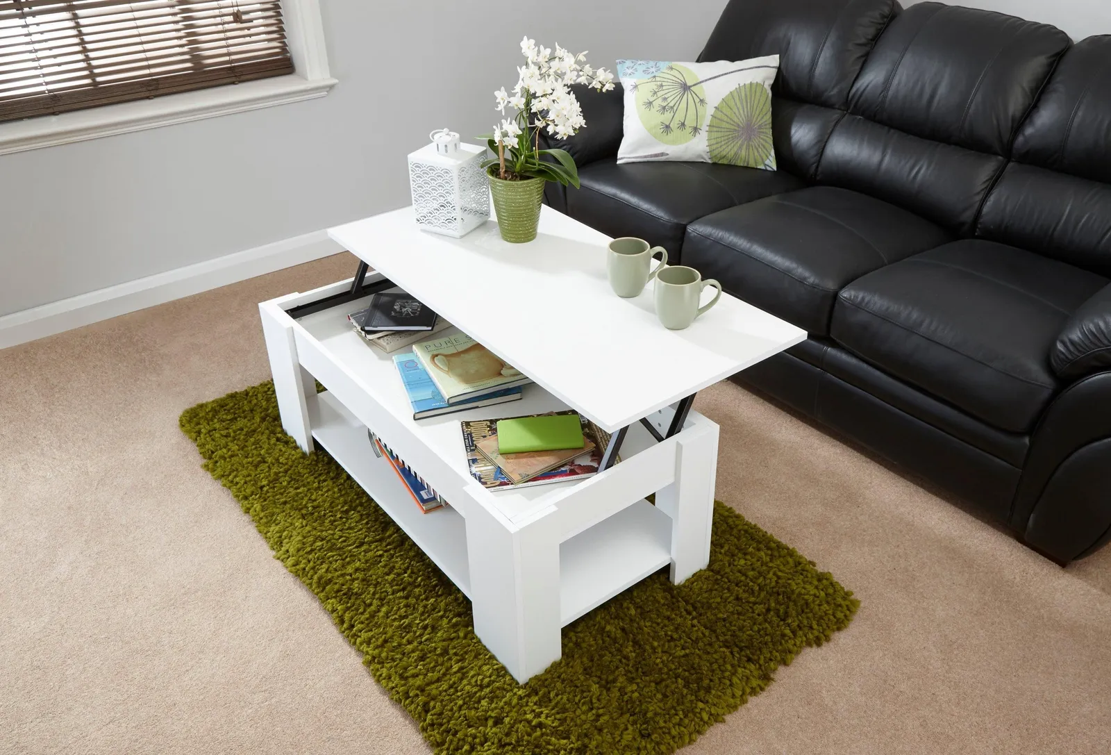 GFW Lift Up Coffee Table in White 4
