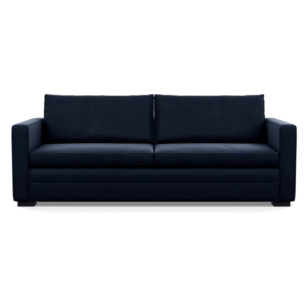 Heal's Palermo 4 Seater Sofa Nobilis Velvet Night Black Feet 1