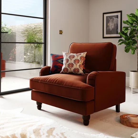 Beatrice Matte Velvet Armchair