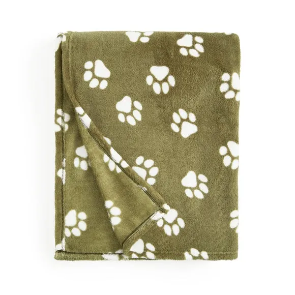 Paw Print Throw Blanket 130cm x 170cm 3