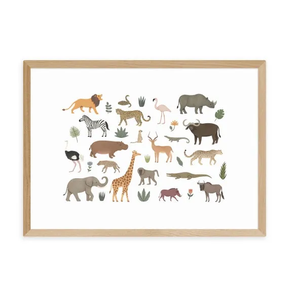 East End Prints New Safari Animals Print 2