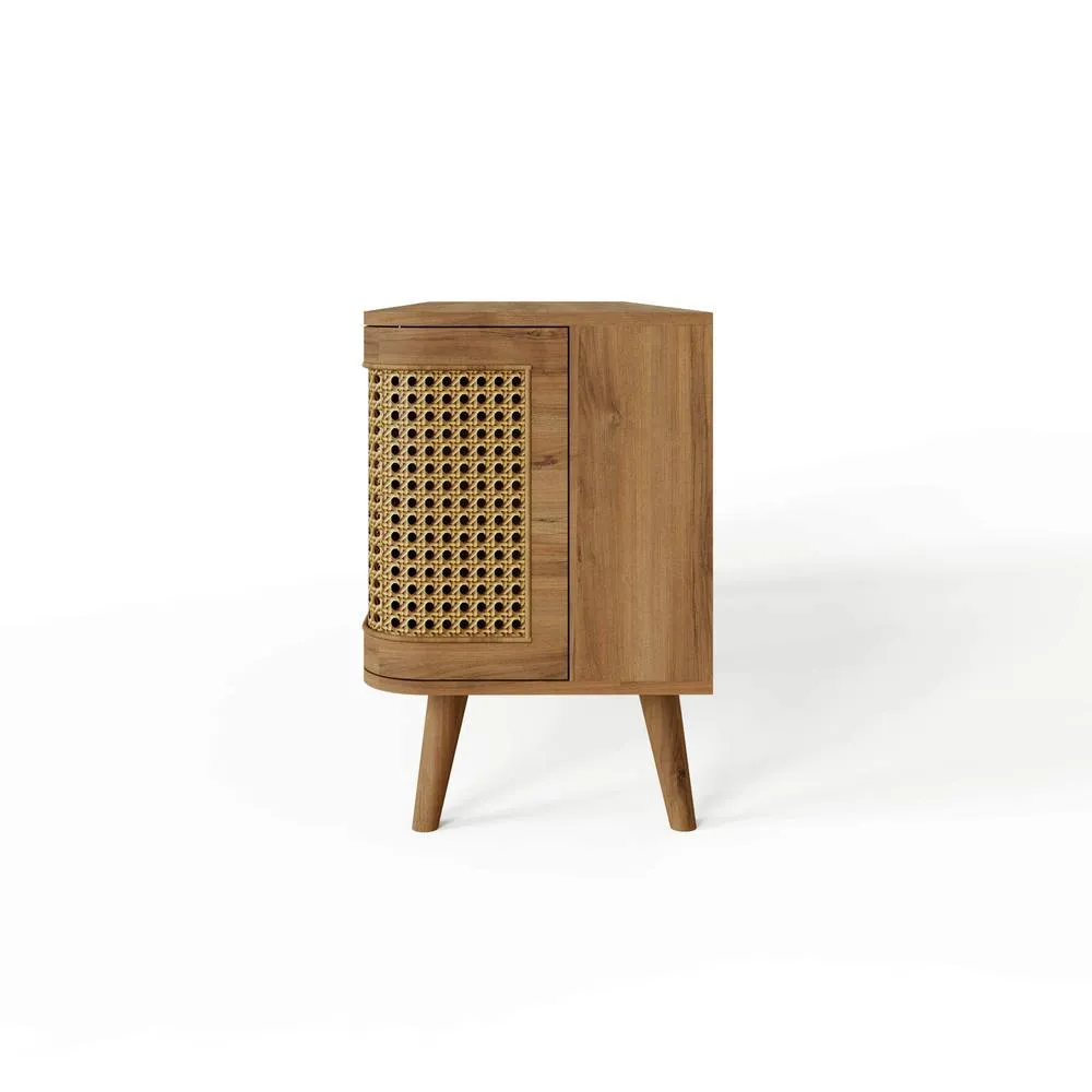 GFW Sorrel Rattan TV Unit in Brown 6
