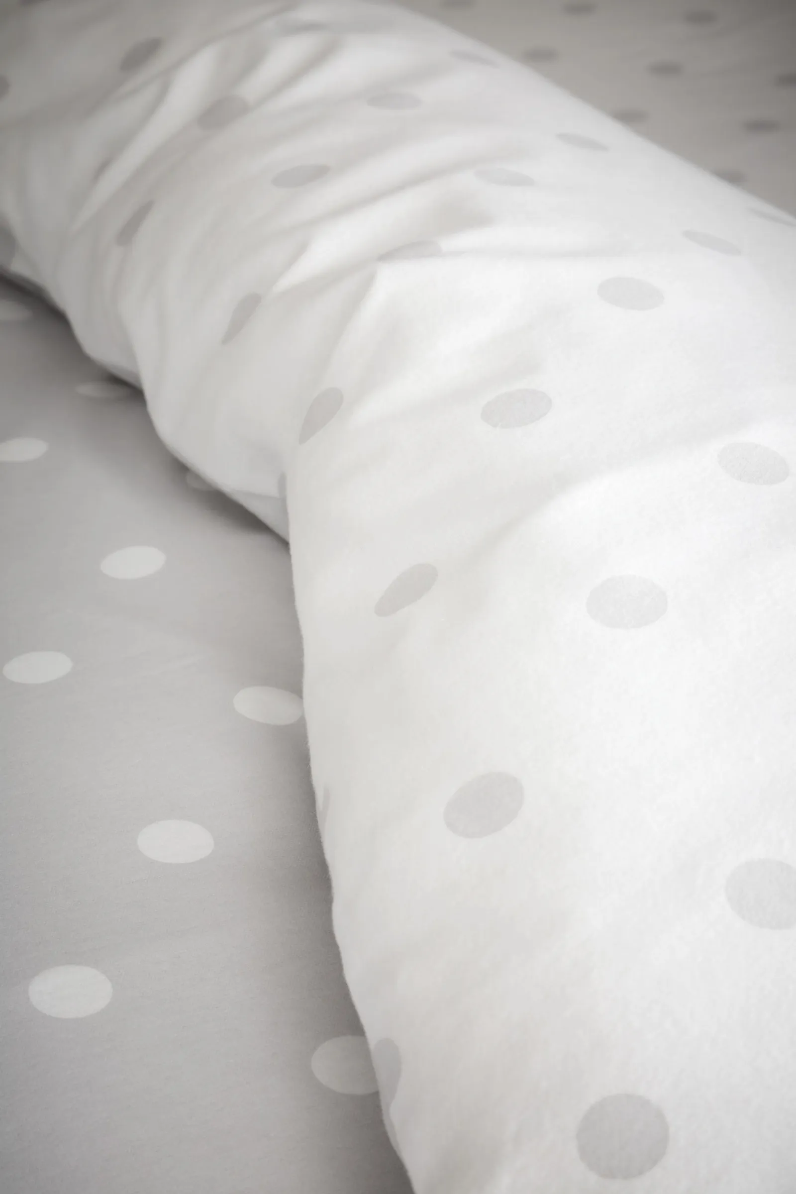 Catherine Lansfield 'Brushed Polka Dot' Cotton Reversible Duvet Cover Set in Grey 4
