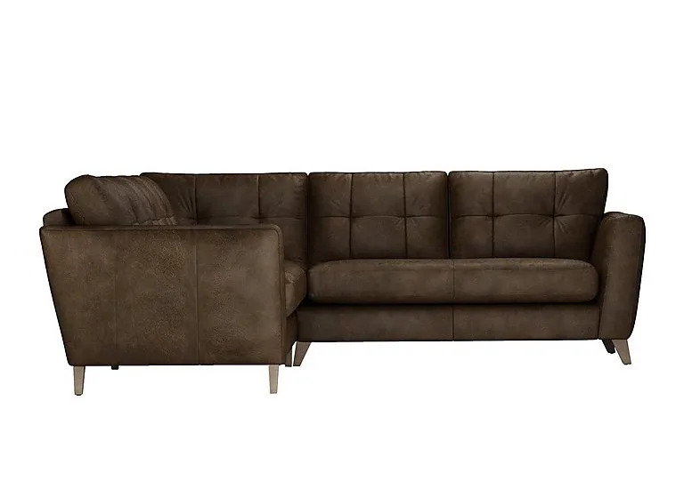 Hermione NC Leather Corner Sofa - Bourbon