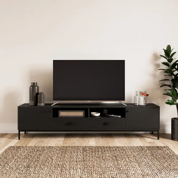 Fulton Pine Extra Wide TV Unit for TVs up to 80" 1