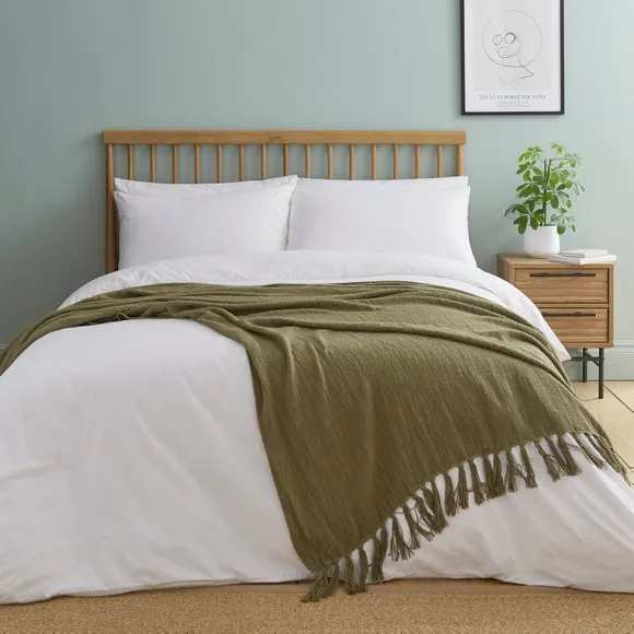 Westcott Slub Cotton Throw Blanket 3
