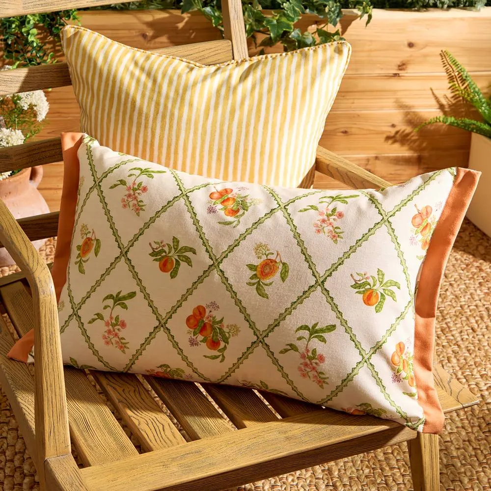 Voyage Maison Peach Trellis Printed Outdoor Cushion