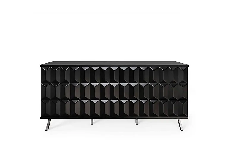 Alpha 3 Door Sideboard with SMART LED Lighting - Black