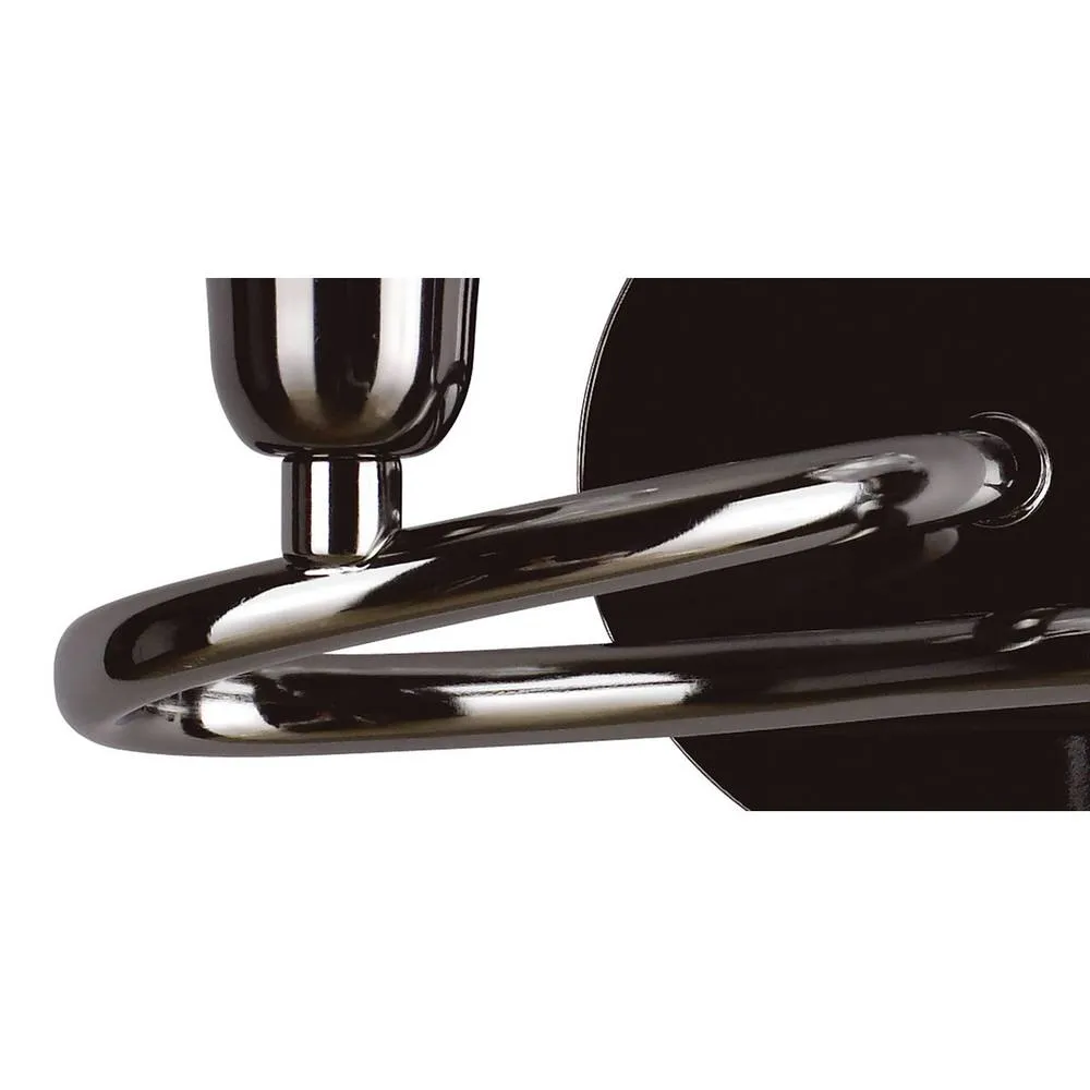Netlighting Amel Wall Lamp Switched 2 Light L1SGU10 Black Chrome 4