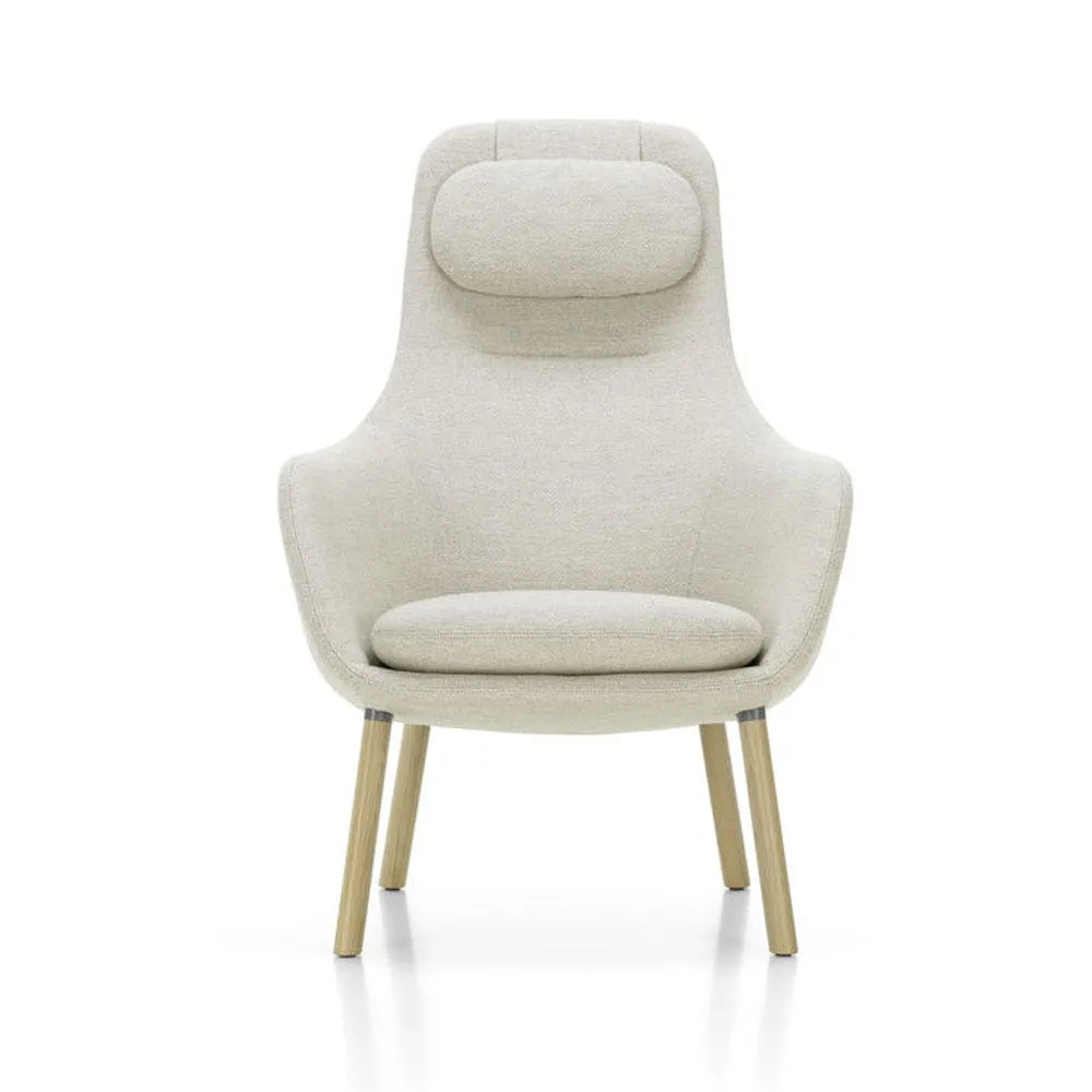 Vitra Hal Lounge Chair Dumet Beige Natural Oak Legs Loose Cushion 3