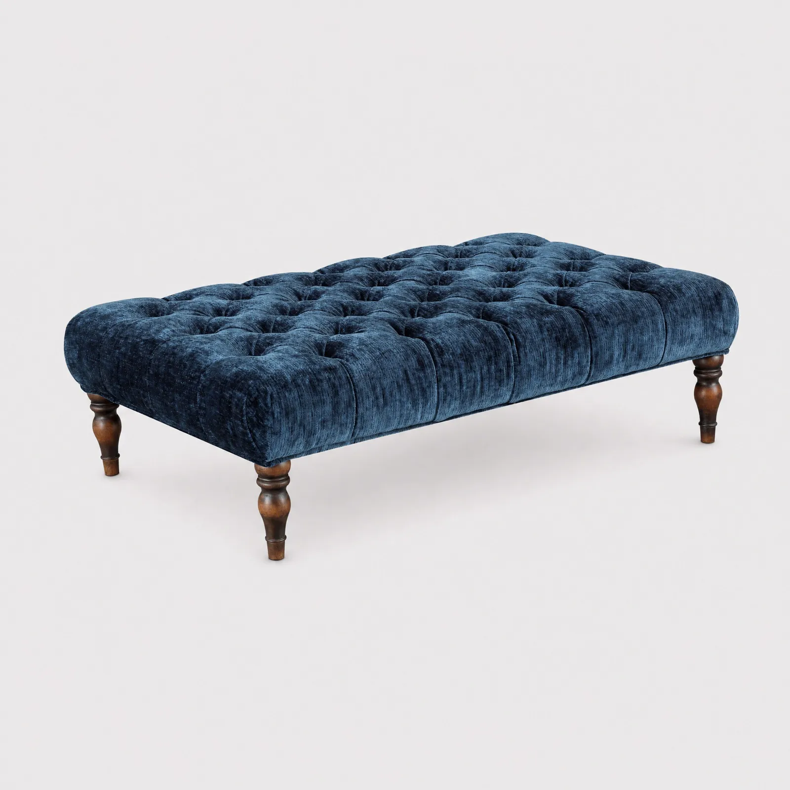 Henley Footstool (Large), Blue Fabric | Barker & Stonehouse