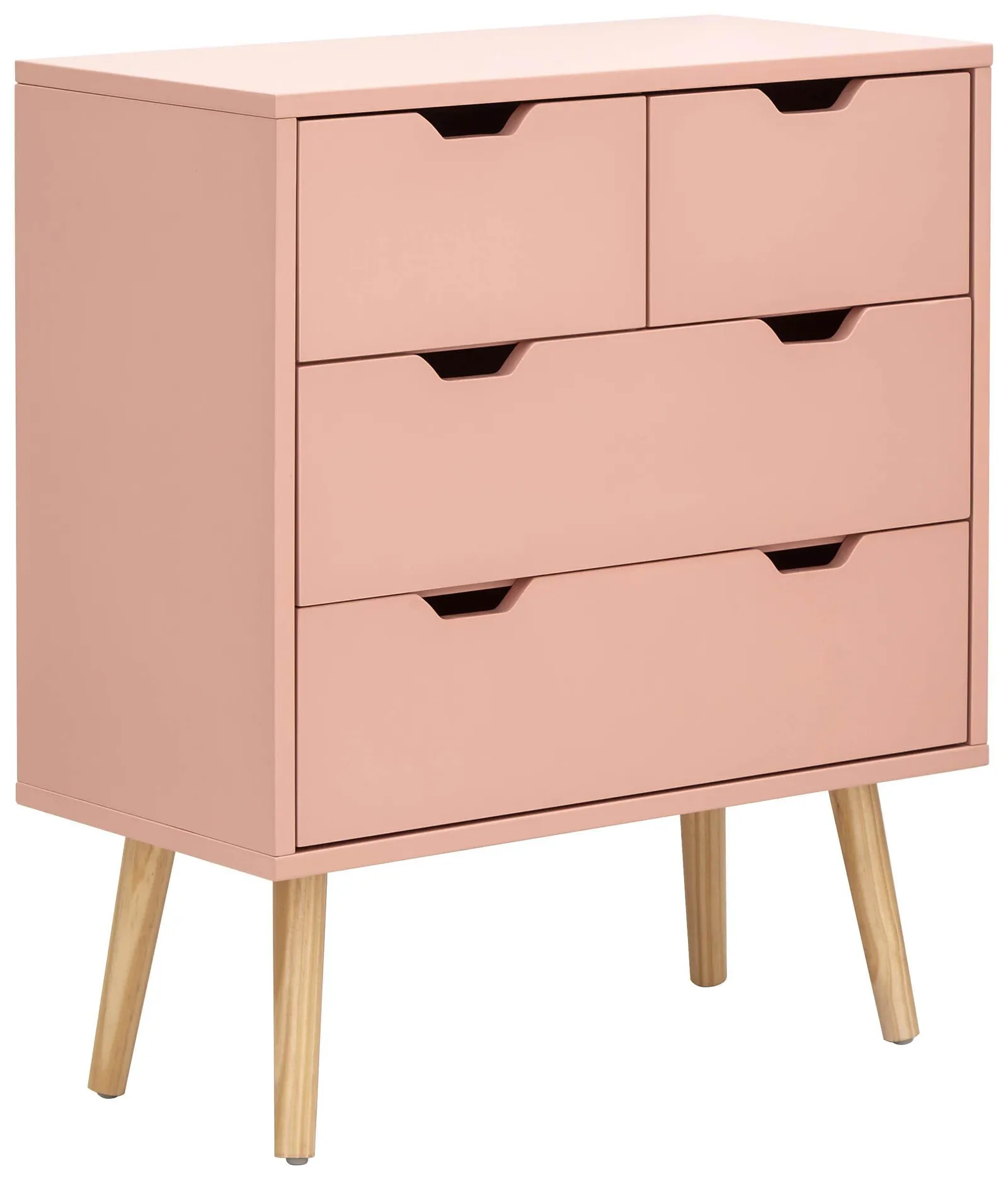 GFW Nyborg 2+2 Drawer Chest in Pink 2