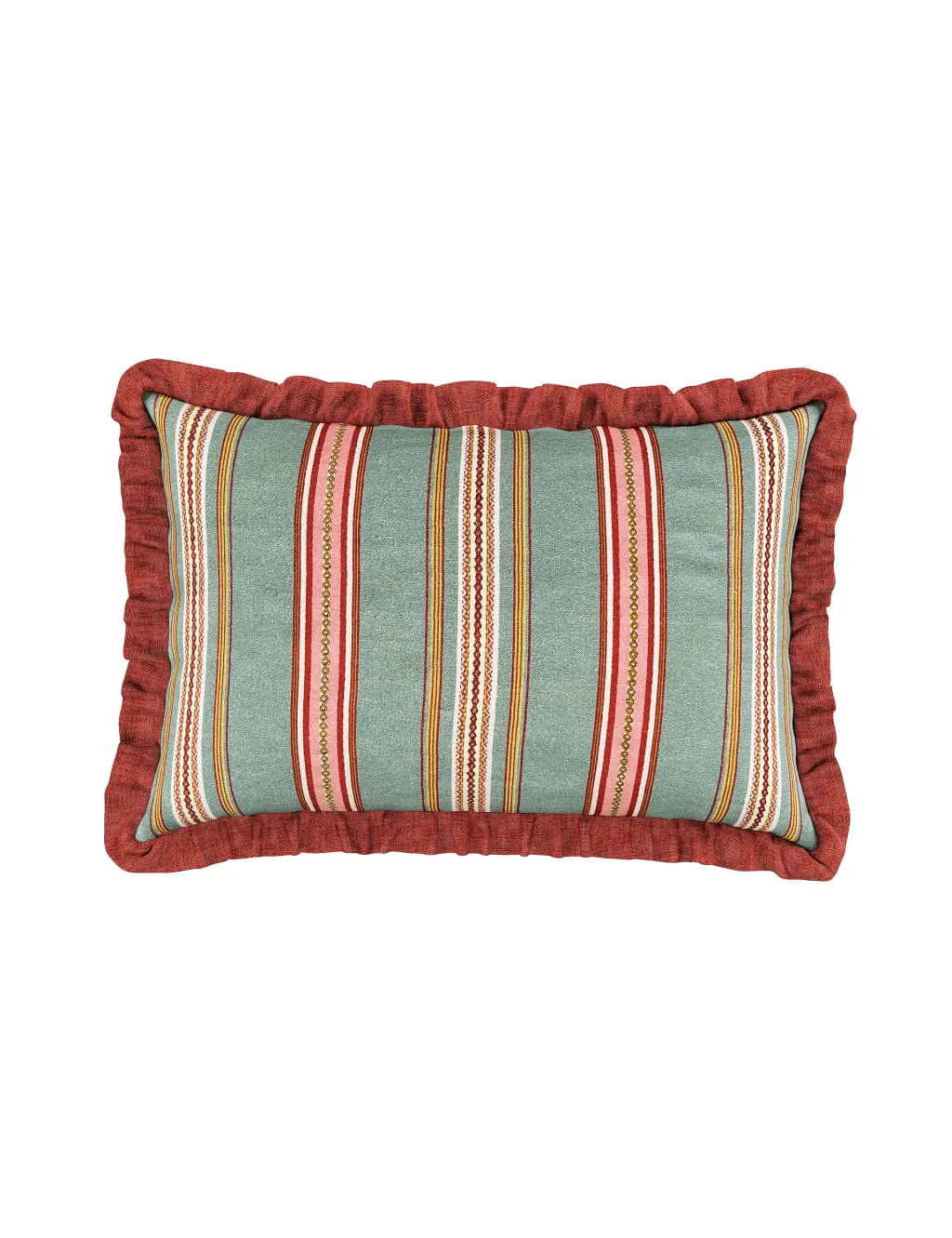 Sanderson Pure Cotton Enys Garden Large Cushion Green Mix