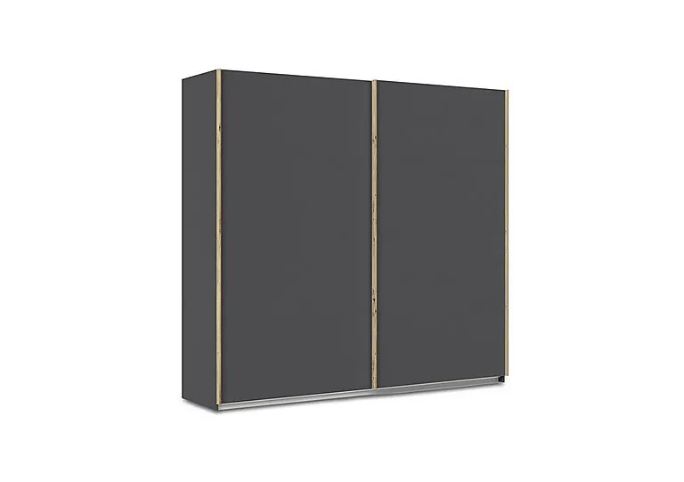 Flavia 226cm 2 Door Decor Sliding Wardrobe - Metallic Grey