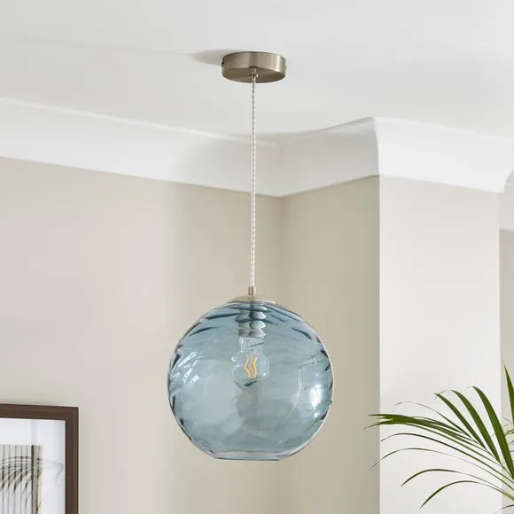 Aqua Glass Pendant Light 2