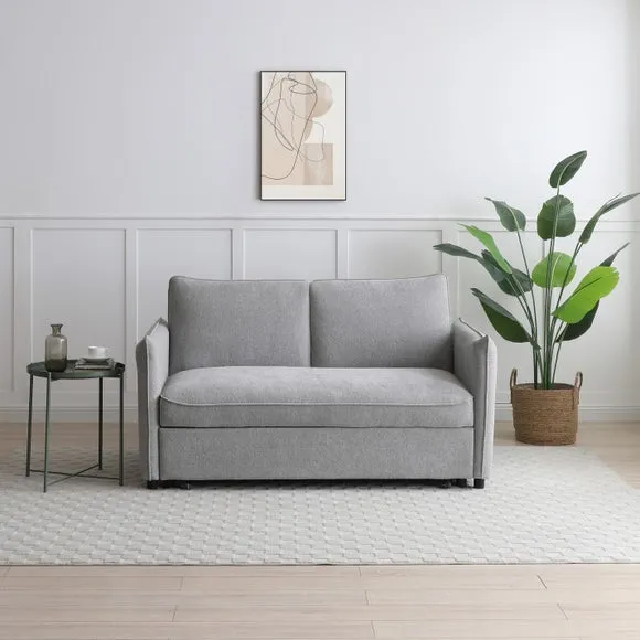Lucie Grey Boucle 2 Seater Pop Up Sofa Bed 2