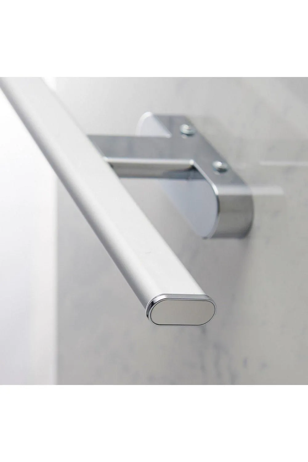 Netlighting Moda LED 1 Light Bathroom Wall Chrome Abs Plastic Frosted Polypropylene IP44 in Grey 6